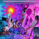 🔥 FireGlow™ – Luces LED Inteligentes con Sensor Musical y Efecto Fuegos Artificiales