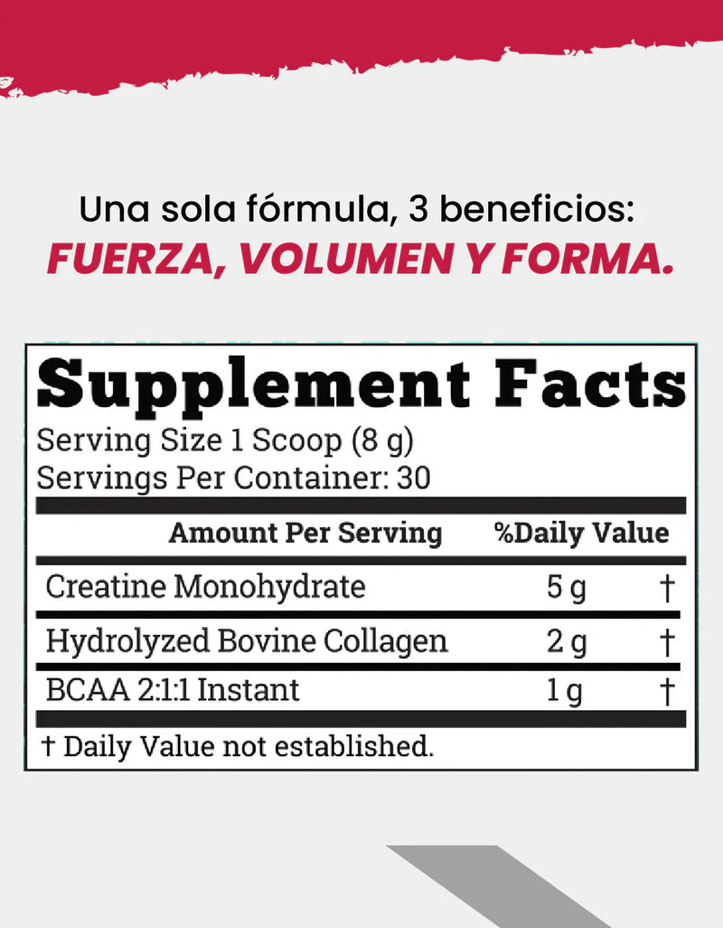 Creatina con BCAA + Colágeno para Mujeres